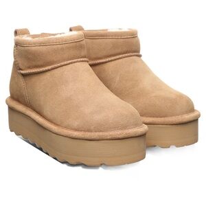 BearPaw Tan Women's Winter Platform Boots